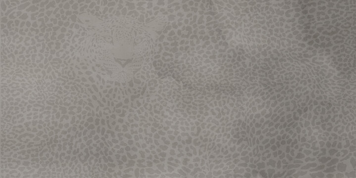 Seamless Leopard Pattern. Horizontal Orientation. Vector Illustration