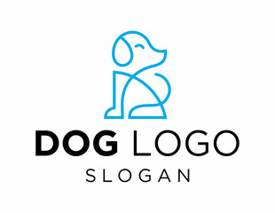 Logo design about Dog on a white background. made using the CorelDraw application.