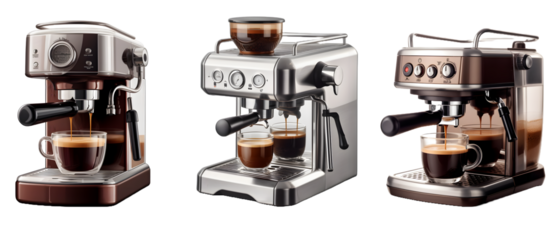 Coffee machine on white background, Generative Ai