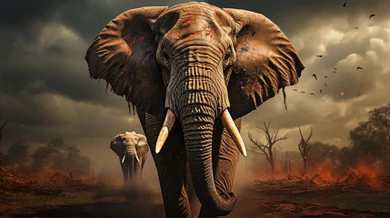 Fotobehang Majestic elephant © JAX