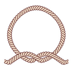 brown rope art drawn round frame