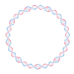 dna molecule art drawn round frame