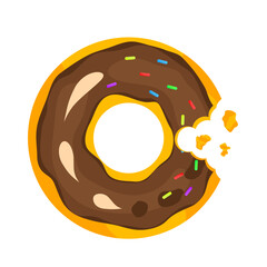 bitten sweet donut cake art drawn