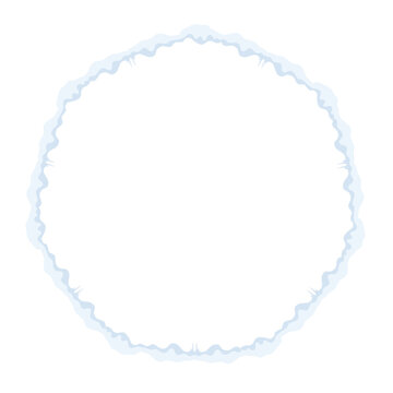 snow christmas winter art drawn round frame