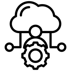 Cloud Clients Outline Icon