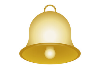 Icono de campana dorada en fondo blanco.