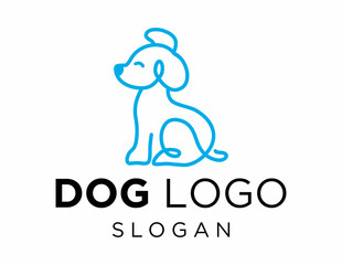 Logo design about Dog on a white background. made using the CorelDraw application.