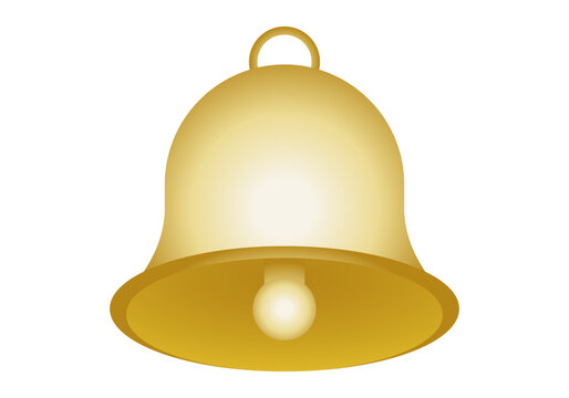 Icono de campana dorada en fondo blanco.