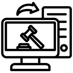Legal Coding Outline Icon