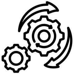 Reverse Engineering Outline Icon