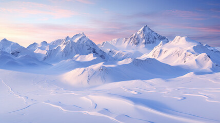 landscape in the mountains snow eis