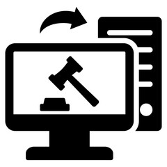 Legal Coding Glyph Icon