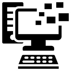Line Coding Glyph Icon