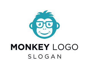 Logo design about Monkey on a white background. made using the CorelDraw application.