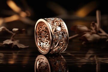 glamorous and designer ring jewelry photography for royal event generative ai - obrazy, fototapety, plakaty