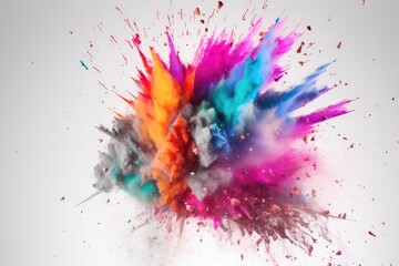 abstract and artistic colorful dust blast texture background generative ai
