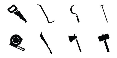 Instruction set of tools icon