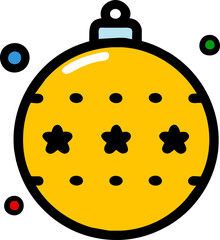 Christmas tree decoration, bauble svg