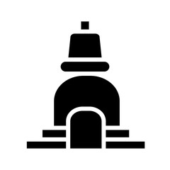 Asia Asian Building Solid Icon