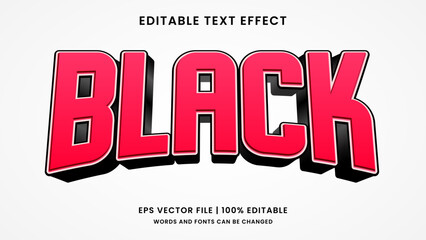 Black pink 3D editable text effect