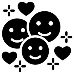 Happiness Glyph Icon