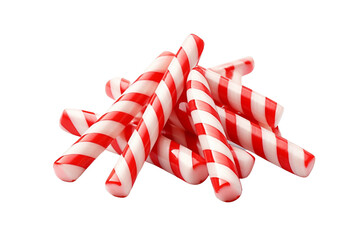 Fototapeta na wymiar Traditional Christmas Treats candy canes Isolated on Transparent Background