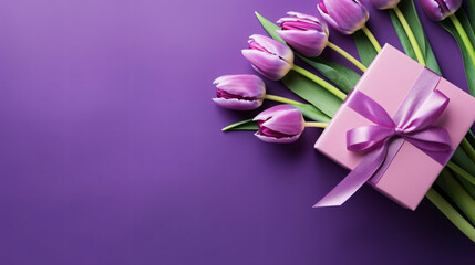 Spring Purple tulip bouquet