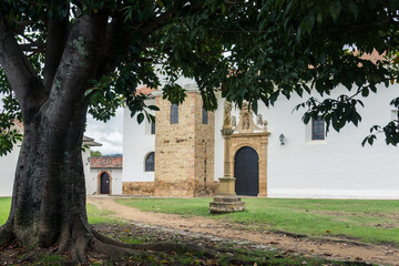 Rincón y arquitectura de la ciudad colonial de Villa de Leyva, en el centro norte de Colombia