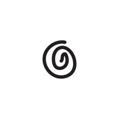 spiral doodle line for decoration