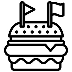 Independent Food Outline Icon