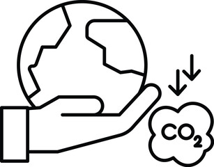 Dioxide Vector Icon easily modified

