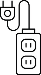 Electric socket Vector Icon easily modified

