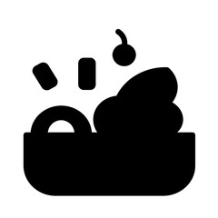 Fototapeta premium Salad Meal Vegetarian Icon