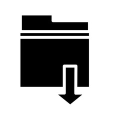Arrow Down Documents Icon