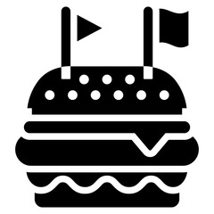 Independent Food Glyph Icon
