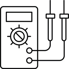 Ohmmeter Vector Icon easily modified


