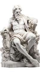 Fototapeta na wymiar Classical Marble Statue Isolated on Transparent or White Background, PNG