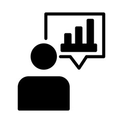 Poeple Pie Chart Solid Icon