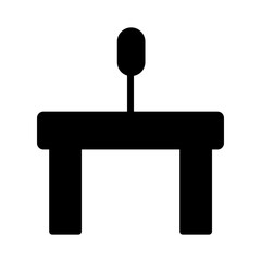 Report Speech Tribune Solid Icon