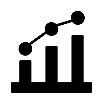 Point Scatter Chart Solid Icon