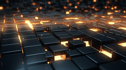 Fototapeta premium 3d square texture background. Shiny background concept. Generative AI