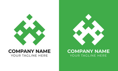 Obraz premium Corporate creative modern minimal monogram business logo design template