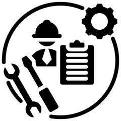Preventive Maintenance Glyph Icon