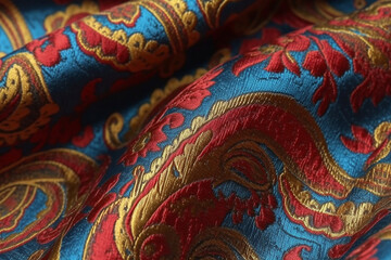Artisan textile work with retro detailed and sew textile