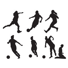 Collection of Football Sports silhouettes