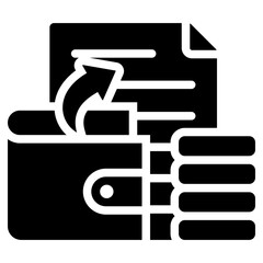 Expense Tracking Glyph Icon