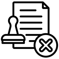 Rejected Outline Icon