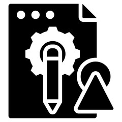 Process Redesign Glyph Icon
