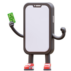 3D Money Coin Character Get Money