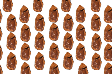  handcrafted wooden clock pattern on transparent background